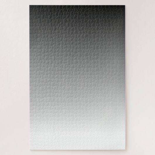 Einfach minimalistisch Schwarz bis Weiß glänzen Puzzle (Vertikal)