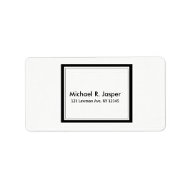 Einfach Minimalistisch Schwarz und Weiß Adressaufkleber