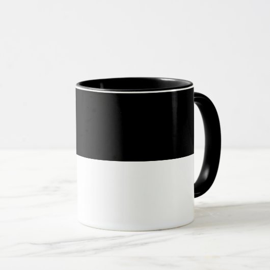 Einfach minimalistisch, schwarz und weiß tasse (VorderseiteRechts)