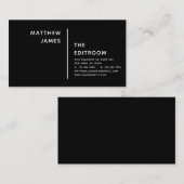 Einfach Minimalistisch Schwarz und Weiß Visitenkarte (Vorne/Hinten)