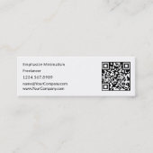 Einfach Minimalistisch Schwarz/Weiß Mini Visitenkarte (Vorderseite)