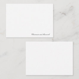 Einfach Minimalistisch Schwarz/Weiß Mitteilungskarte