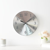 Einfach Minimalistisch-Silber-Metallic | Wall-Uhr Große Wanduhr (Zuhause)