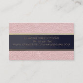 Einfach Minimalistisch, Streifen, Lederschau Visitenkarte (Rückseite)