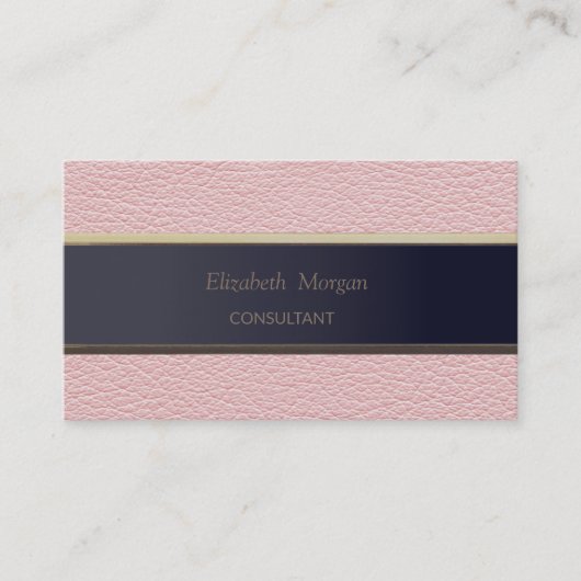 Einfach Minimalistisch, Streifen, Lederschau Visitenkarte (Vorderseite)