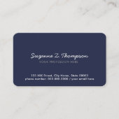 einfach & minimalistisch tiefblau beruflich visitenkarte (Vorderseite)