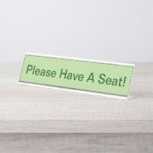 Einfach, Minimalistisch und bescheiden "Bitte setz Schreibtischnamensplakette (Vorderseite )