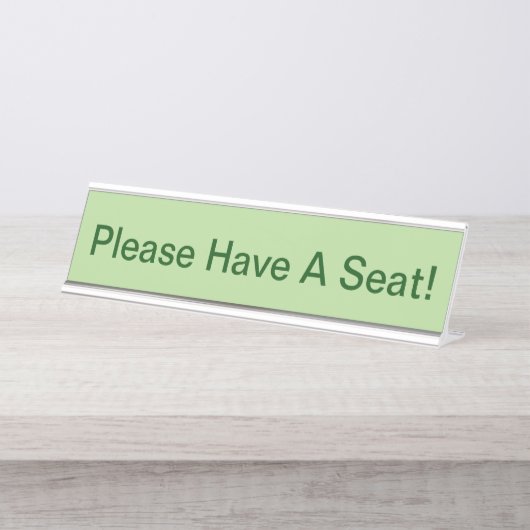 Einfach, Minimalistisch und bescheiden "Bitte setz Schreibtischnamensplakette (Vorderseite )