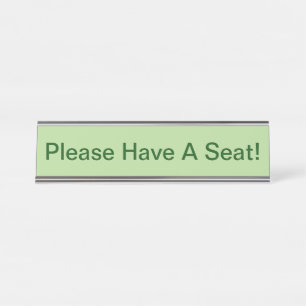 Einfach, Minimalistisch und bescheiden "Bitte setz Schreibtischnamensplakette