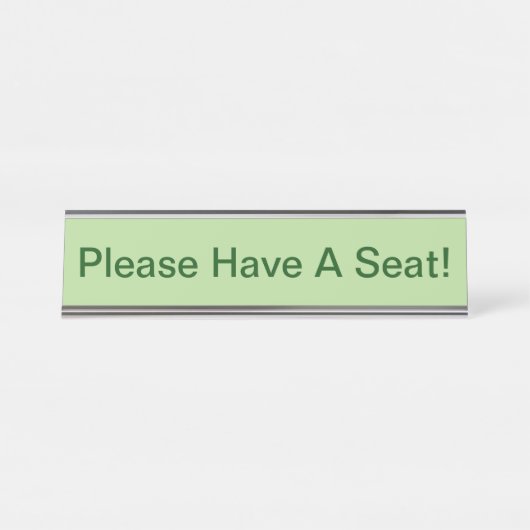 Einfach, Minimalistisch und bescheiden "Bitte setz Schreibtischnamensplakette (Vorderseite )