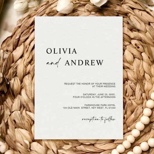 Einfach Minimalistisch und modern | Einladung zur 