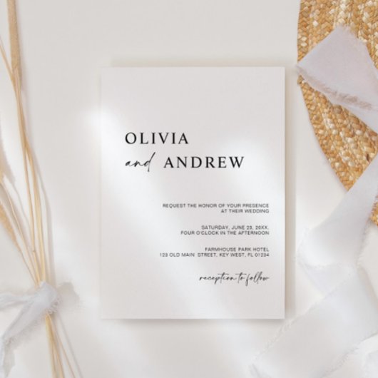 Einfach Minimalistisch und modern | Einladung zur 