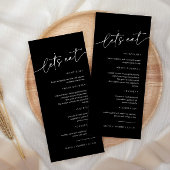 Einfach Minimalistisch und modern | Hochzeit Menükarte