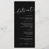 Einfach Minimalistisch und modern | Hochzeit Menükarte (Vorderseite)