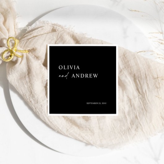 Einfach Minimalistisch und modern | Hochzeit von N Serviette