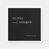 Einfach Minimalistisch und modern | Hochzeit von N Serviette (Vorderseite)