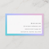 Einfach Minimalistisch und modern Visitenkarte (Rückseite)