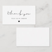 Einfach minimalistisch Vielen Dank für Ihre Bestel Visitenkarte (Vorne/Hinten)