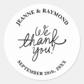 Einfach Minimalistisch Vielen Dank, Gastgeschenk H Runder Aufkleber (Vorderseite)