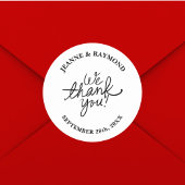 Einfach Minimalistisch Vielen Dank, Gastgeschenk H Runder Aufkleber