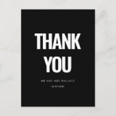 Einfach minimalistisch Vielen Dank Postkarte (Vorderseite)