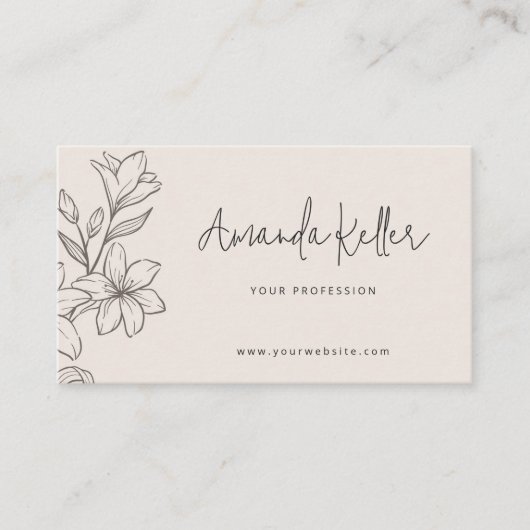 Einfach Minimalistisch Visitenkarte (Vorderseite)