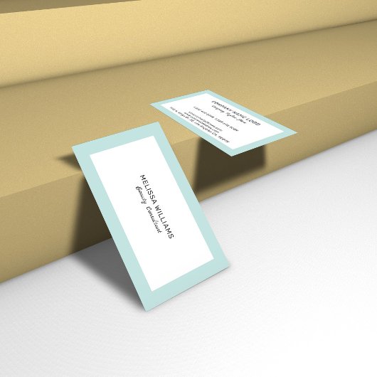 Einfach minimalistisch weiß & blau visitenkarte