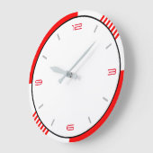 Einfach Minimalistisch, weiß und schwarz Große Wanduhr (Winkel)