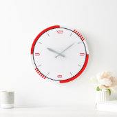 Einfach Minimalistisch, weiß und schwarz Große Wanduhr (Zuhause)