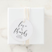 Einfach Minimalistische Hochzeit dank Black ID523 Geschenkanhänger (Beispiel)