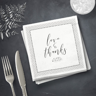 Einfach Minimalistische Hochzeit dank Black ID523 Serviette