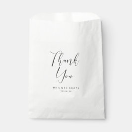 Einfach Minimalistische Hochzeit Danke Black ID523 Geschenktütchen