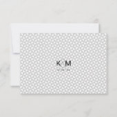 Einfach Minimalistische Hochzeit RSVP Black ID523 Karte (Rückseite)