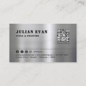 Einfach Minimalistische Maskuline Visitenkarte (Rückseite)