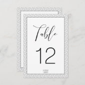 Einfach Minimalistische Tischnummern Schwarz ID523 (Vorne/Hinten)