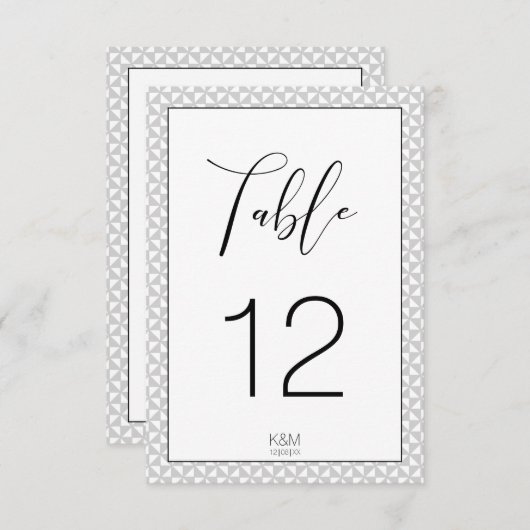 Einfach Minimalistische Tischnummern Schwarz ID523 (Vorne/Hinten)