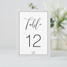 Einfach Minimalistische Tischnummern Schwarz ID523