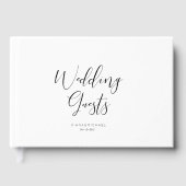 Einfach Minimalistische Wedding Black ID523 Gästebuch (Vorderseite)
