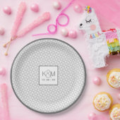 Einfach Minimalistische Wedding Black ID523 Papier Pappteller (Party)