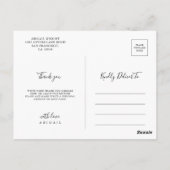 Einfach Minimalistischer Abschluss Vielen Dank Postkarte (Rückseite)