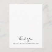 Einfach Minimalistischer Abschluss Vielen Dank Postkarte (Vorderseite)