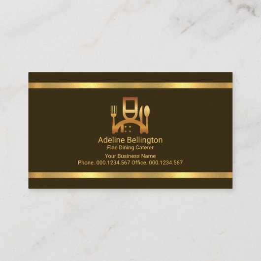 Einfach Minimalistischer, auffallender Catering fü Visitenkarte (Rückseite)
