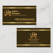 Einfach Minimalistischer, auffallender Catering fü Visitenkarte (Vorne/Hinten)
