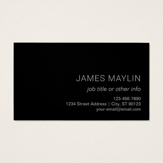 Einfach minimalistischer bearbeitbarer Name oder a (Rückseite)