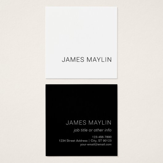 Einfach minimalistischer bearbeitbarer Name oder a (Vorne & Hinten)