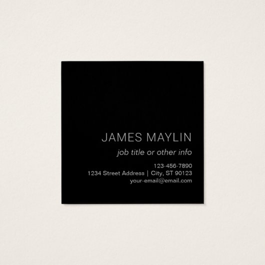 Einfach minimalistischer bearbeitbarer Name oder a (Rückseite)