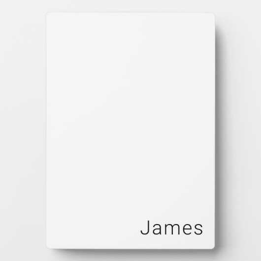 Einfach minimalistischer bearbeitbarer Name oder a Fotoplatte (Vorderseite)