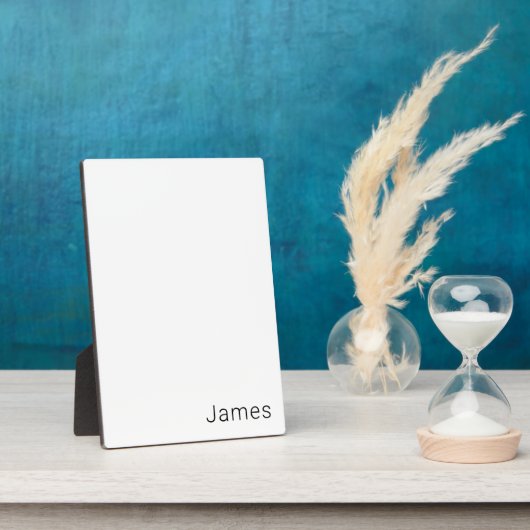 Einfach minimalistischer bearbeitbarer Name oder a Fotoplatte (Seite)