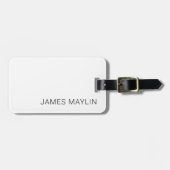 Einfach minimalistischer bearbeitbarer Name oder a Gepäckanhänger (Vorderseite horizontal)