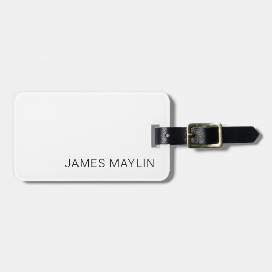 Einfach minimalistischer bearbeitbarer Name oder a Gepäckanhänger (Vorderseite horizontal)